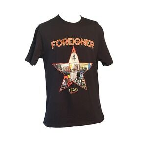 Foreigner Texas Tour 2022 Women's Black T-Shirt Size Medium